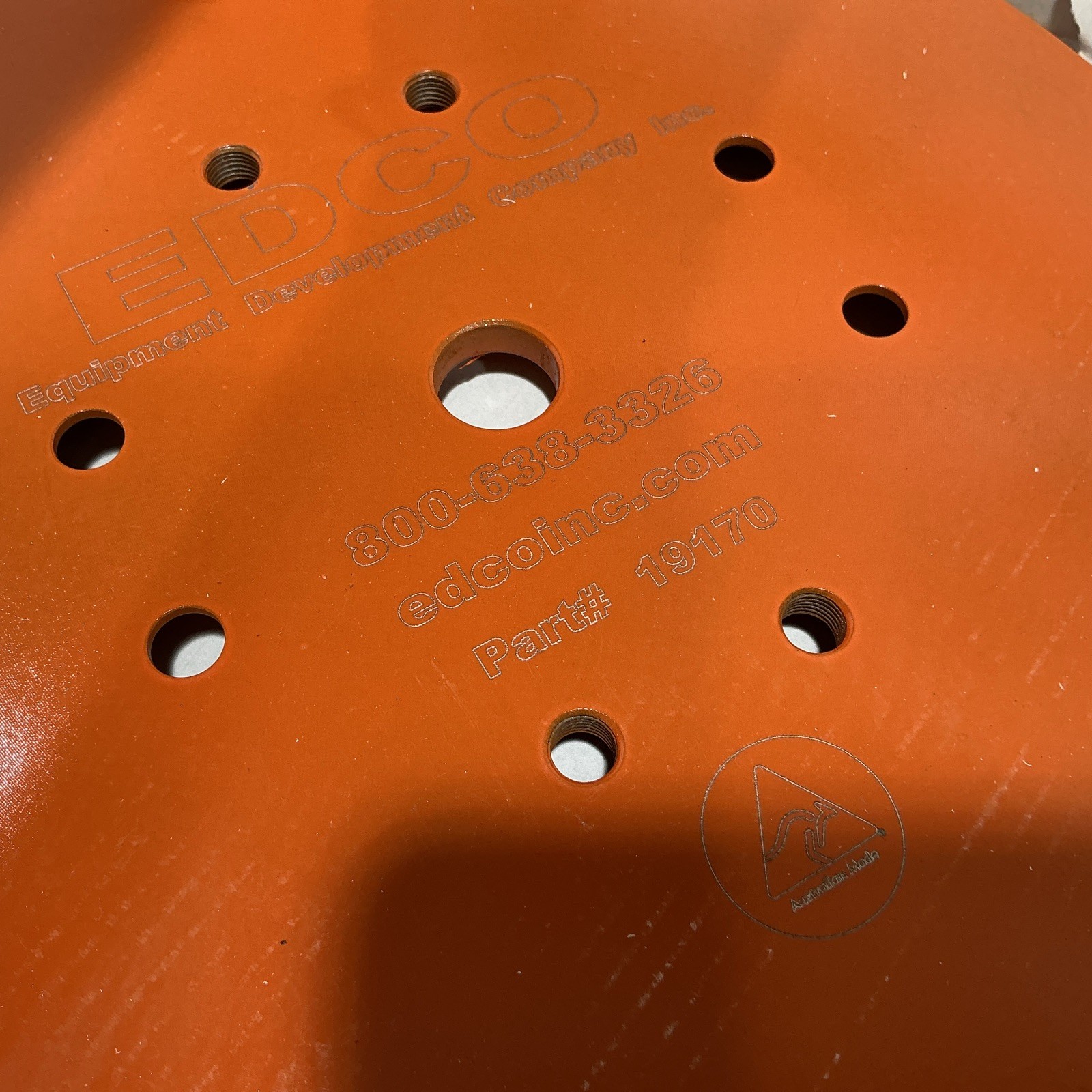 EDCO 19170, 20-Segment Grinding Disc 10″ Orange