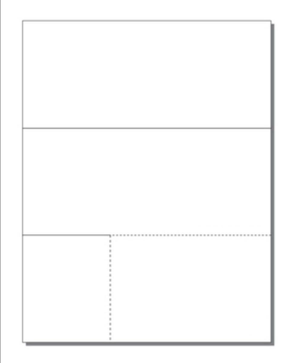 Tri-Fold Mailer w Return Card (5-1/2″ x 3-2/3″), 8.5″x 11″ Wh Vellum-100 Sheets