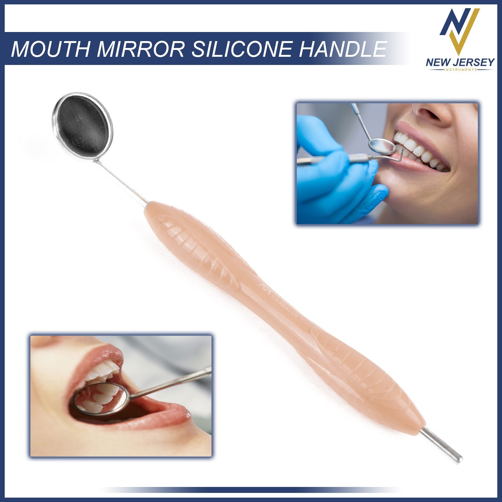 MARGALLA Mouth Examination Mirror Handle With Mirror Tooth Inspection Instrument
