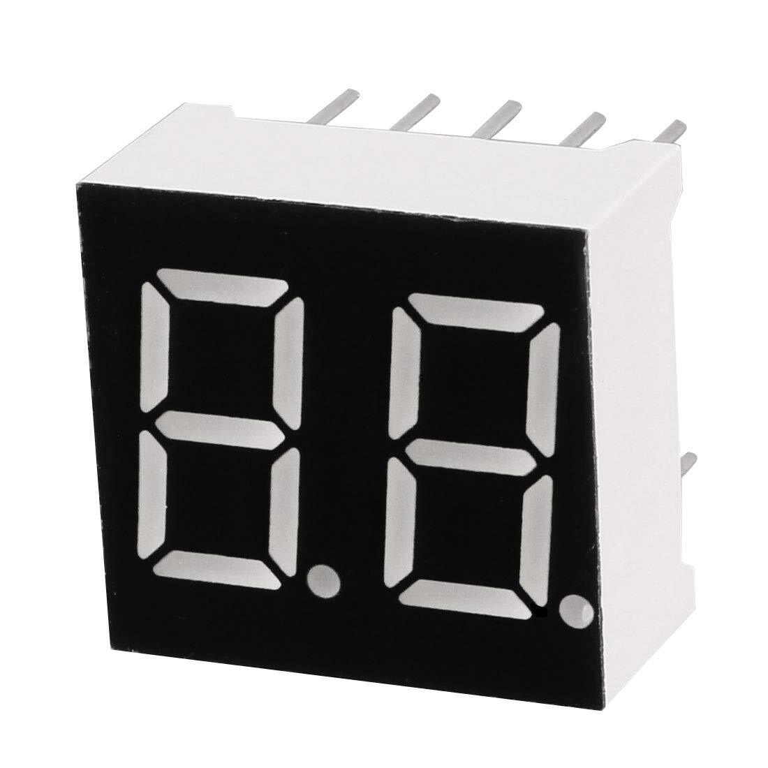 uxcell Common Cathode 10 Pin 2 Bit 7 Segment Display 0.59 x 0.55 x 0.28 Inch …