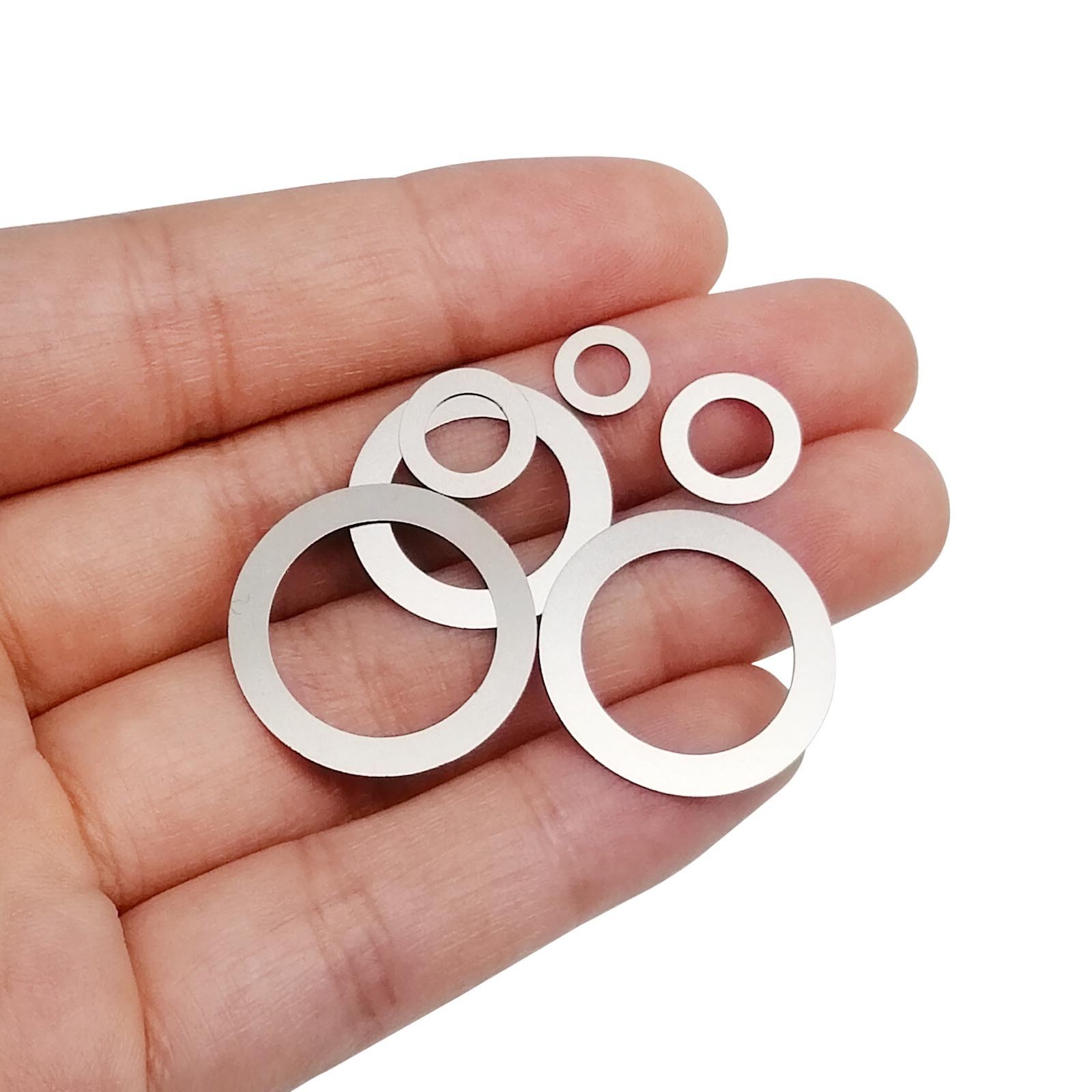 500/1200pcs M3-M8 304 A2 Stainless Steel Ultra Thin Flat Washer Shim Set Kit Box