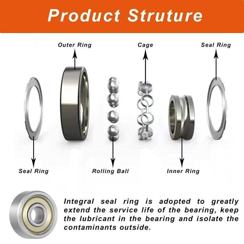 20Pcs 693ZZ Ball Bearing 3 x 8 x 4mm Double Shielded Deep Groove Chrome Bearings