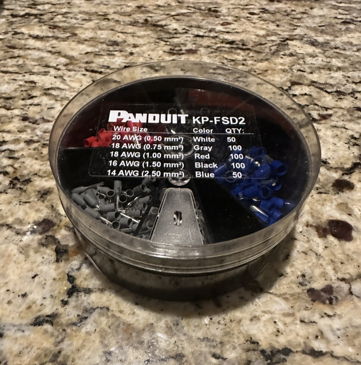 Panduit Kp-Fsd2 Ferrule Assort Kit, 400 Pieces, #22-14 Awg. Made in USA