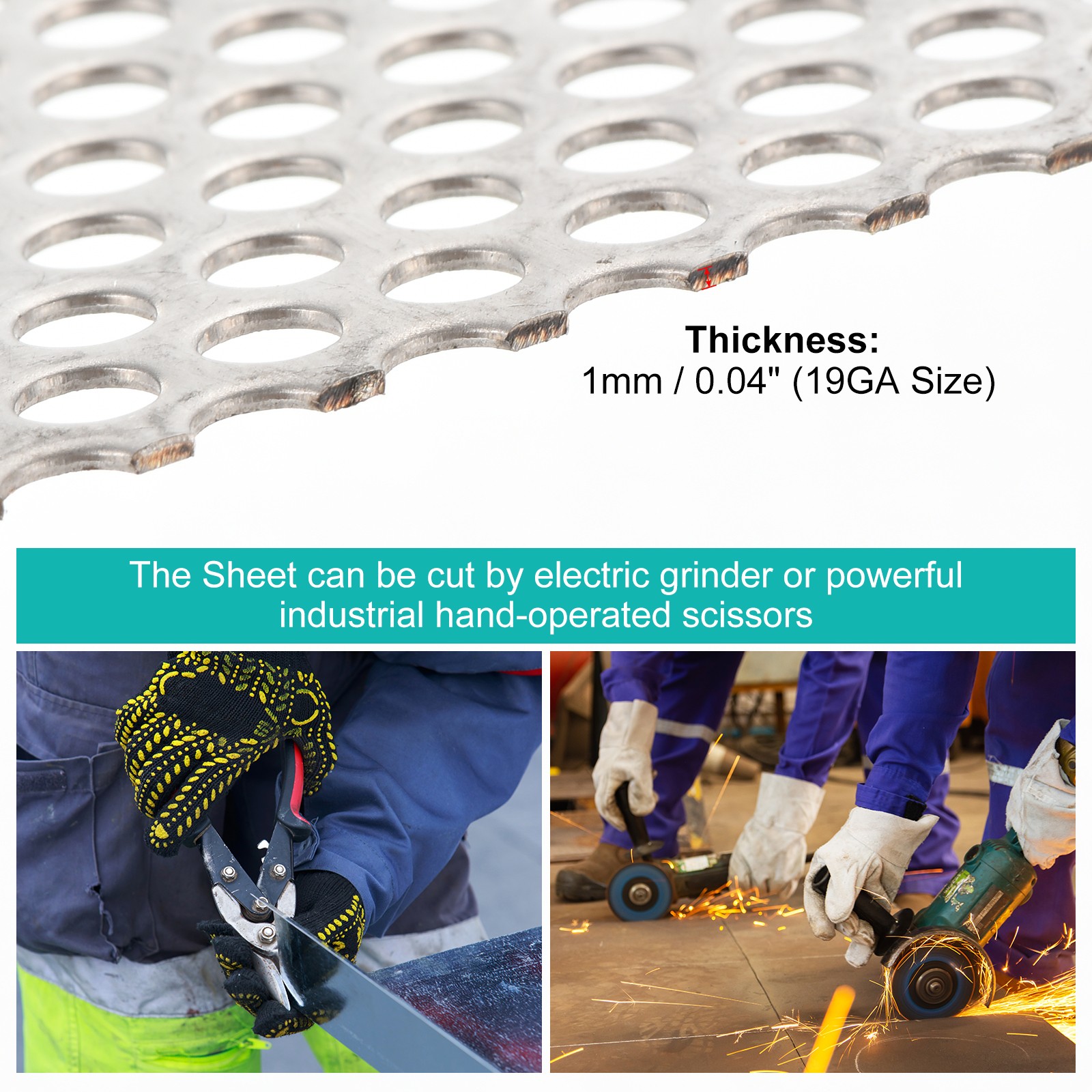 23.6″ x 11.8″ 304 Stainless Steel Perforated Sheet 0.2″ Hole 19GA Expanded Mesh