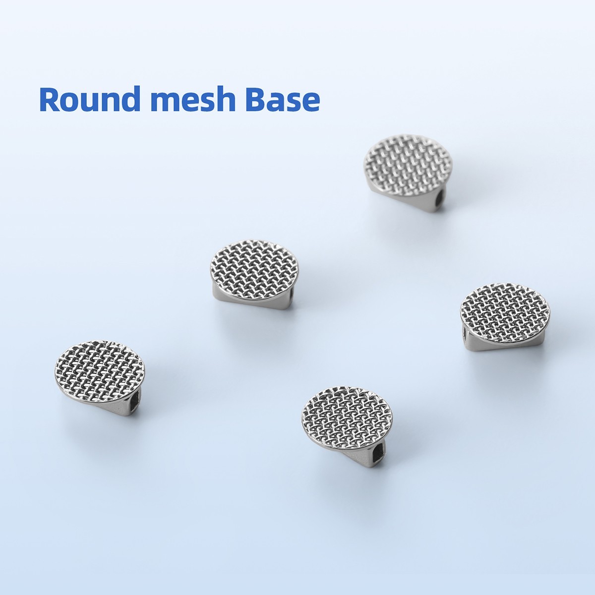 Dental Orthodontic Bondable Lingual Buttons With Single Tube Round Mesh Base