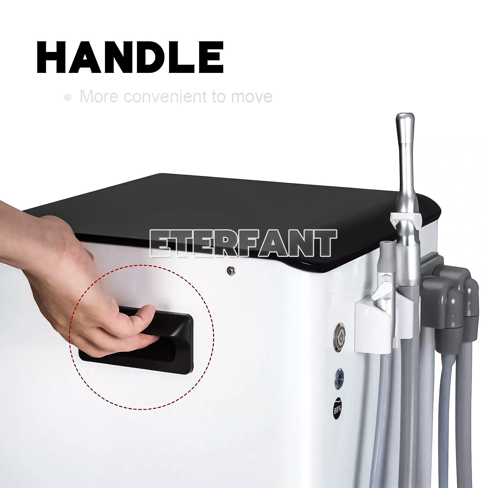 ETERFANT Mobile Electric Suction Unit/Dental Delivery Unit System Cart Treatment