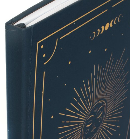 Cambridge Ruled Journal Notebook 9 7/8 x 7 7/8 Sun & Moon Celestial Cover