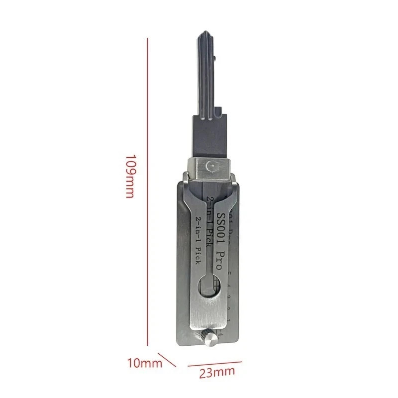 Key Decoder 2 In 1 Portable Lock Picking Set Hook And Pickup Tool Kit Ergonomic