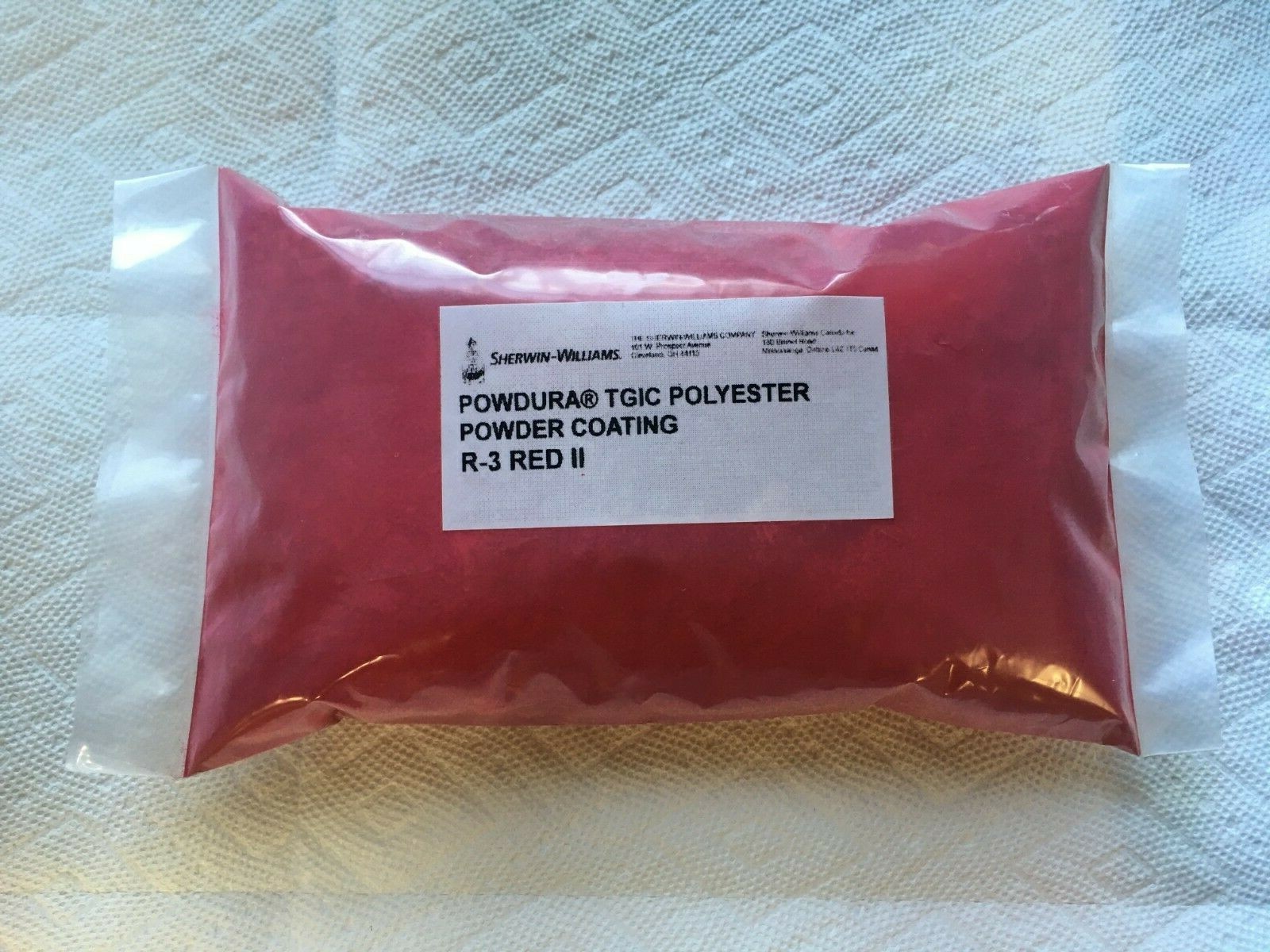 Red powder coat Sherwin Williams Powdura TGIC 