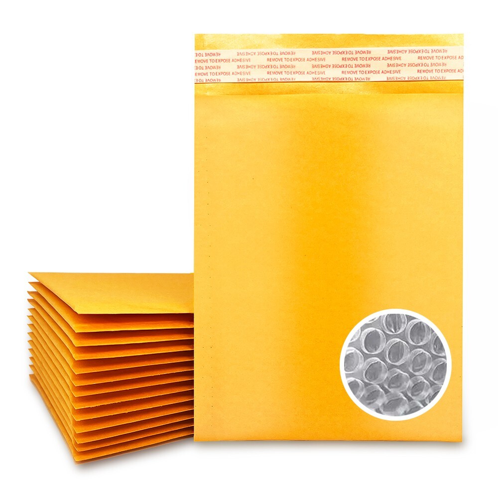 200 #5 10.5×16 Kraft Paper Bubble Padded Envelopes Mailers Case 10.5″x16″