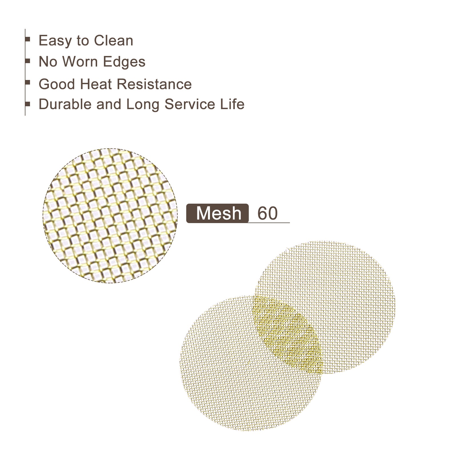 Pipe Screen Brass Screens, 1 Inch(25.4mm) Diameter for Pipe Filter, Pack of 120