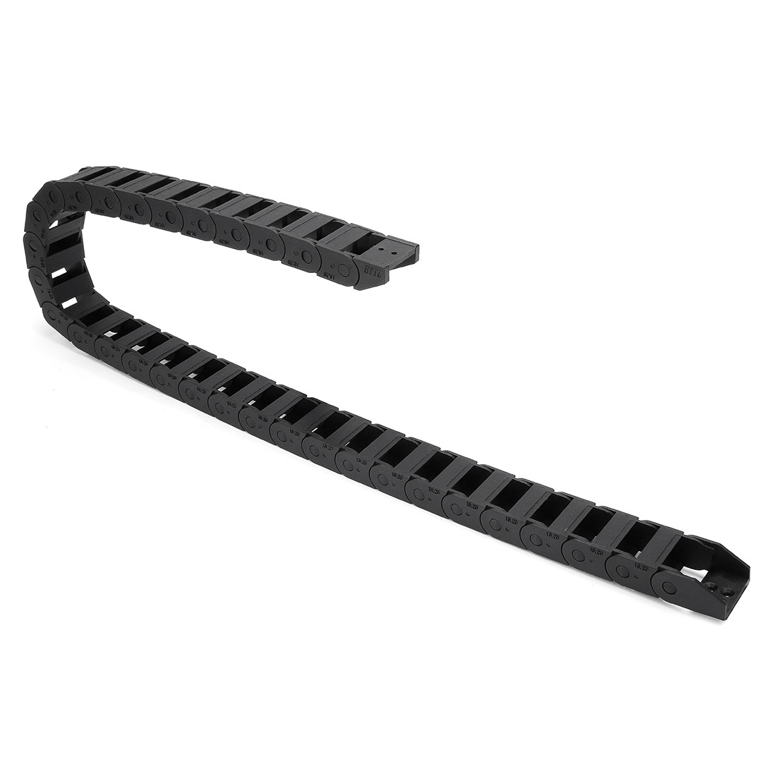 R18 10mm x 20mm Black Plastic Cable Wire Carrier Drag Chain 1M Length