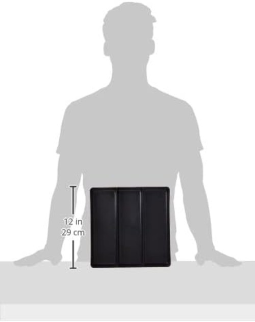 Lightweight Black Organizer Tray – 3 Compartments for Tools, Crafts & DIY Jobs