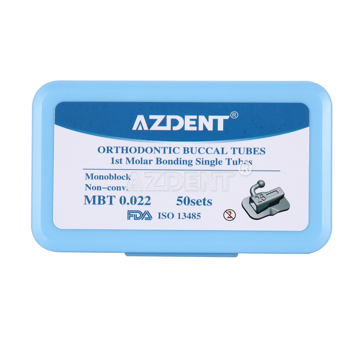 10 Box AZDENT Dental Bondable 1st Molar MBT 0.022 MIM Monoblock Buccal Tubes