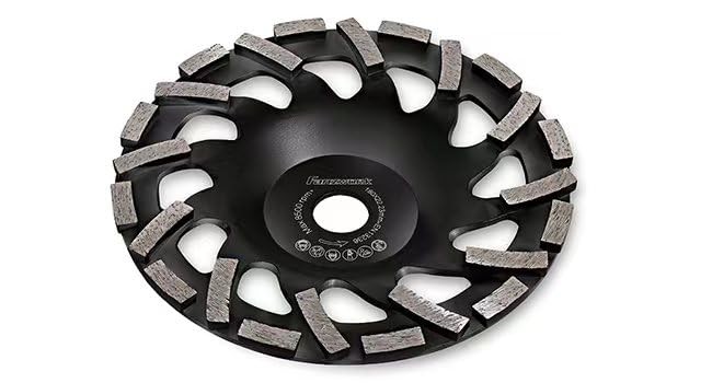7″ Diamond Grinding Wheels for Concrete or Masonry, 24 Turbo Segments, Angle