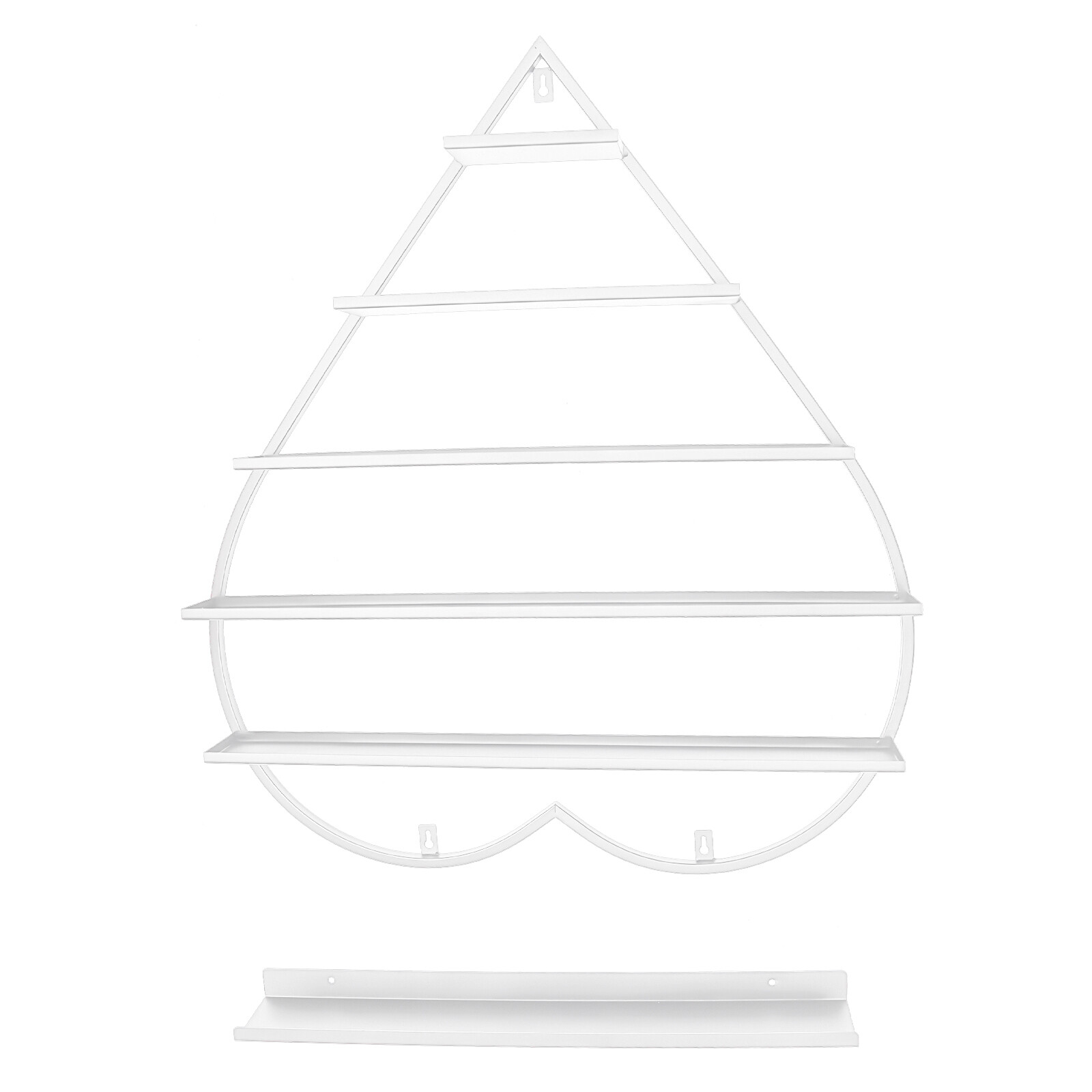 White Wall Nail Polish Storage Racks Heart-shaped Display Rack Polish Organizer