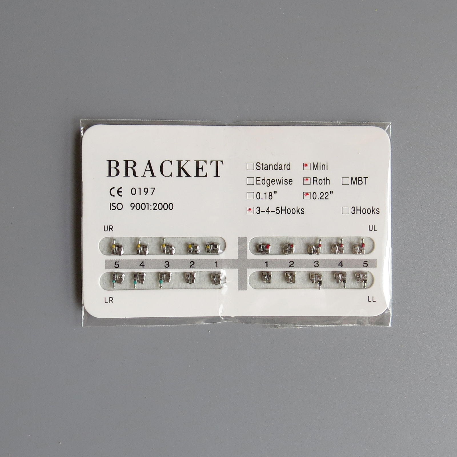 Dental Orthodontic Brace Kit 0.022 Roth Bracket NiTi Arch Wire Ligature Ties