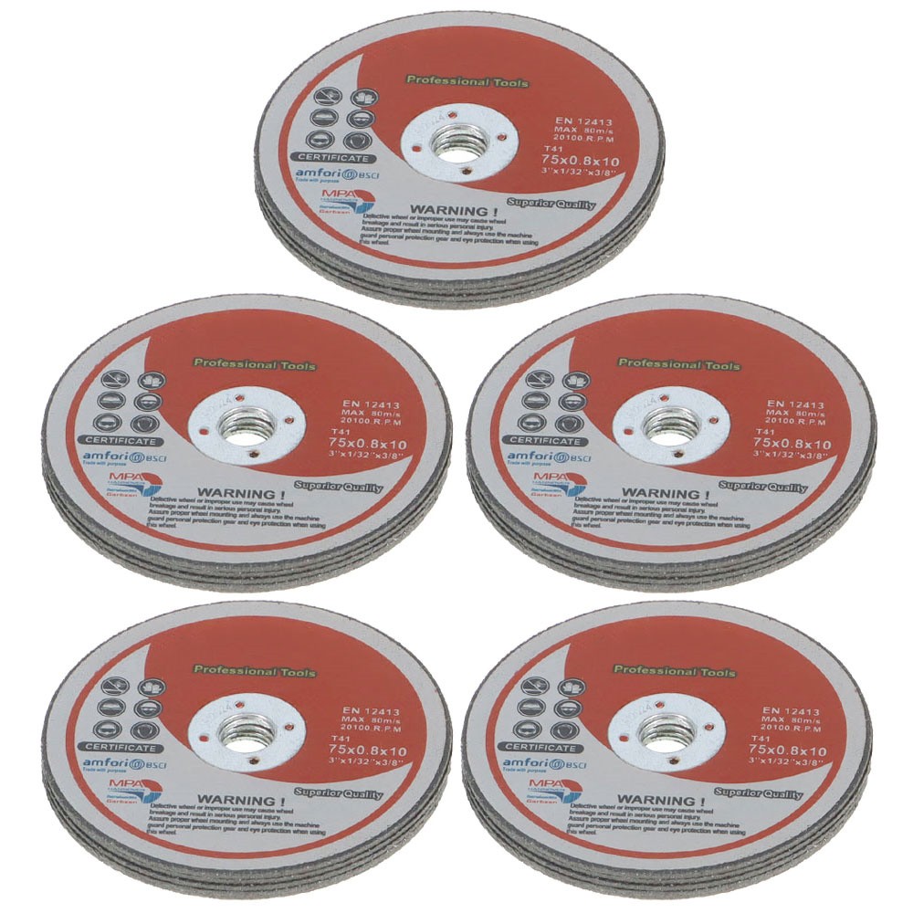 25 Pack 3″ x 1/32″ x 3/8″ Metal & Stainless Steel Cut Off Wheels For Grind Wheel