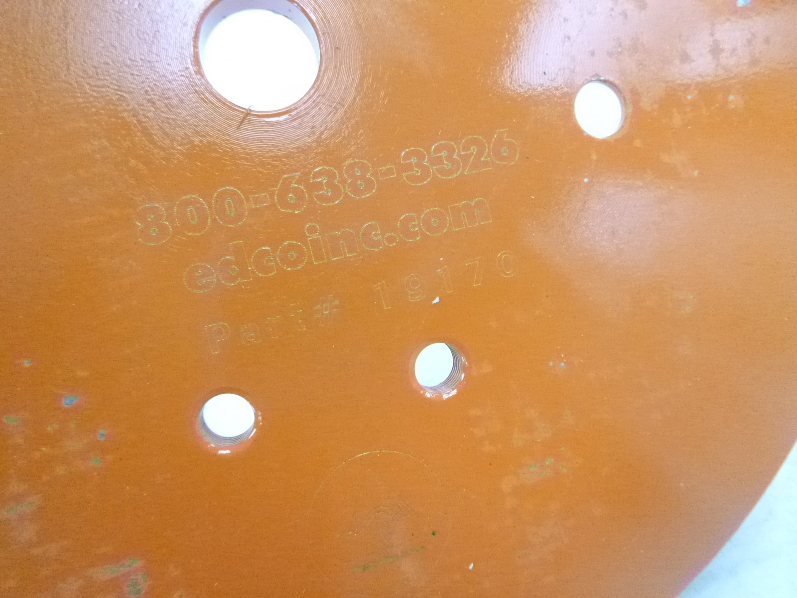EDCO 19170 Heavy Duty 20-Segment Grinding Disc w/Hardware 10″ Orange