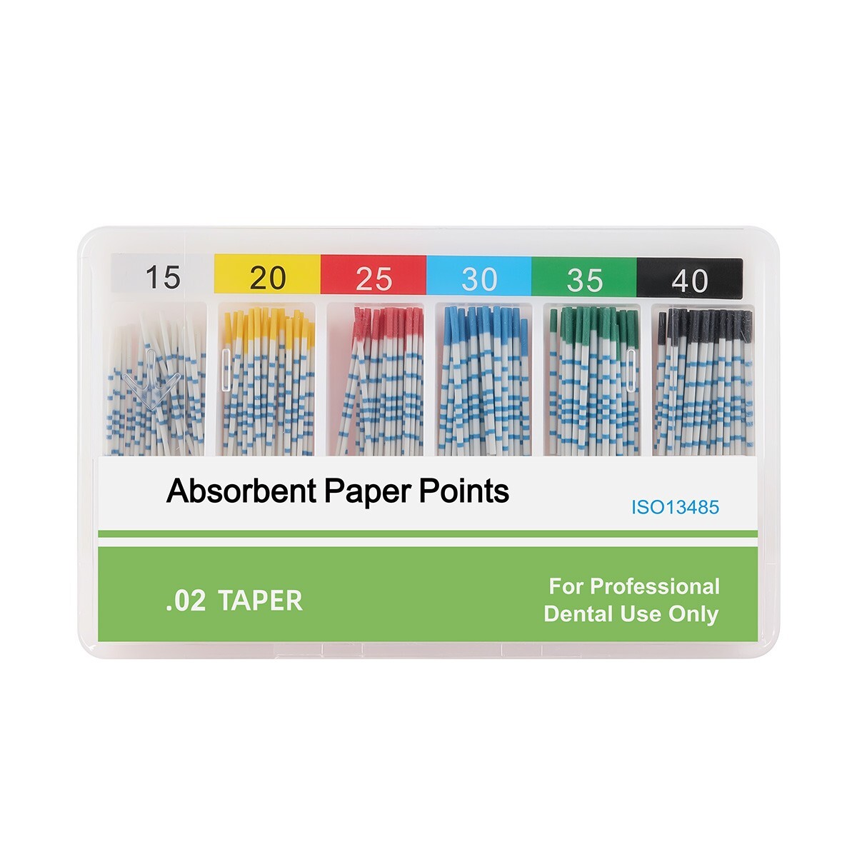 Dental Endo Gutta Percha Points/Root Canal Absorbent Paper Point + Scale Taper