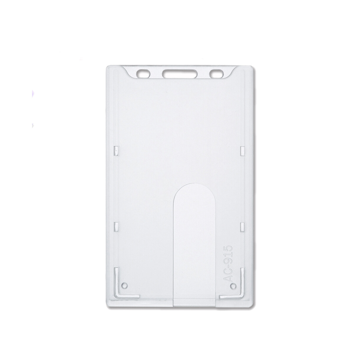 Clear Rigid / Hard Plastic Vertical Badge Holder – Top Load Insert (AC-915)