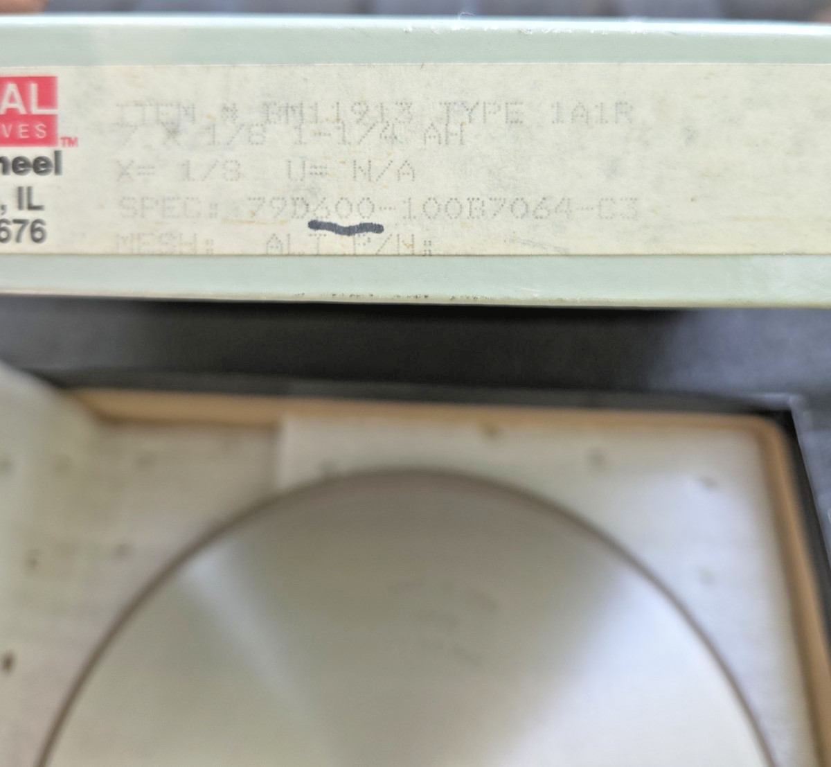 Universal Superabrasives 600 Grit 1A1R 7×1/8×1-1/4 Surface Grinder Diamond Wheel