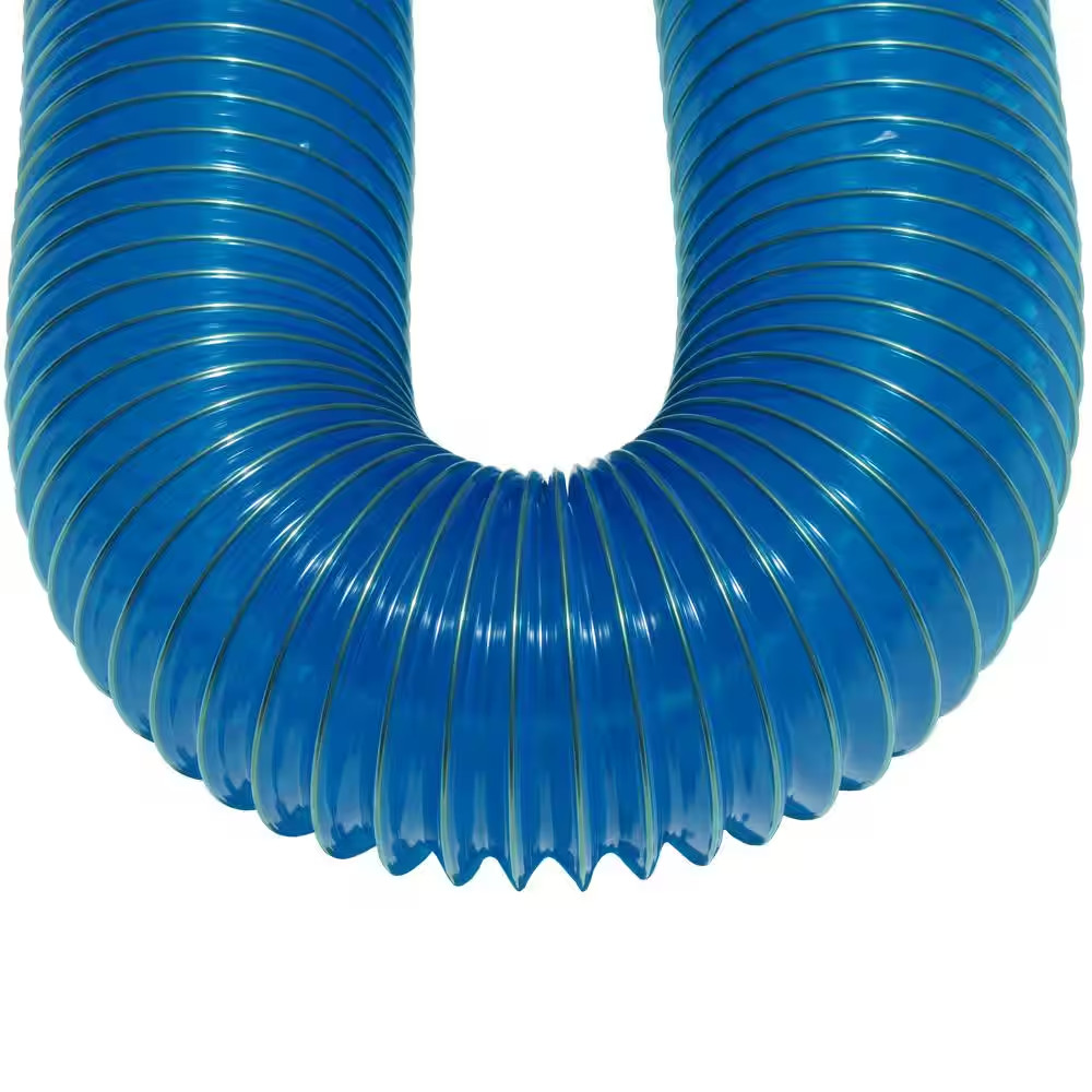 1.5 In. D X 12 Ft. PVC Flexduct Coil Flexible Ducting in Blue