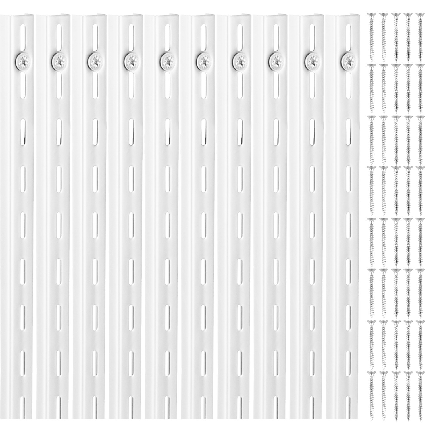 Uimoso 10 Packs 39 inch Steel Wall-Mounted Shelf Track Adjustable
