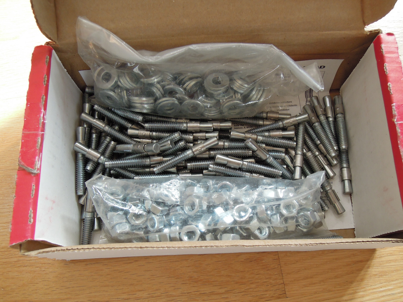 ITW Redhead Trubolt Masonry Concrete Wedge Anchor 1/4″ x 1-3/4″ Box Of 100