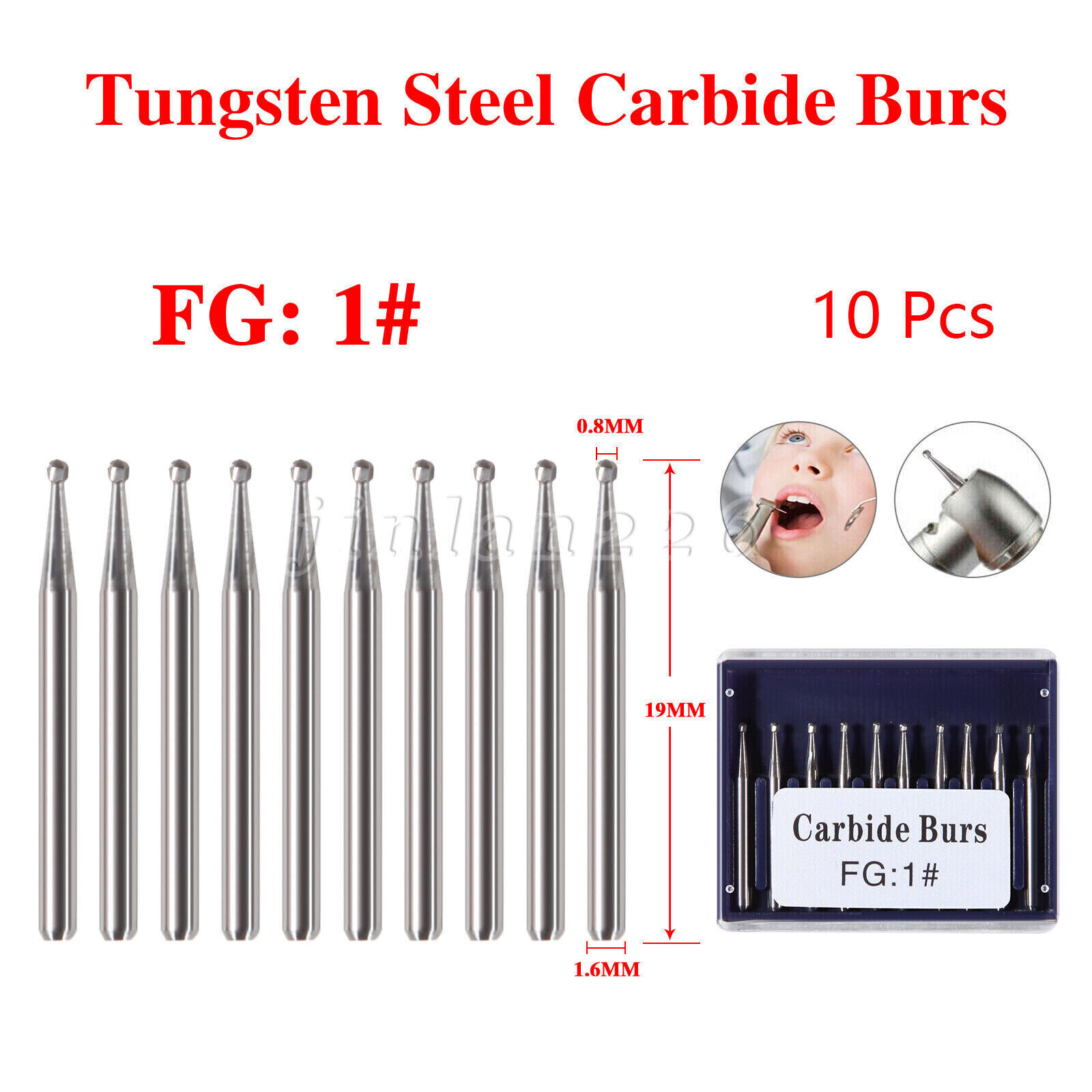 Dental FG Tungsten Carbide Burs for High Speed Handpiece Inverted Cone Bur usa