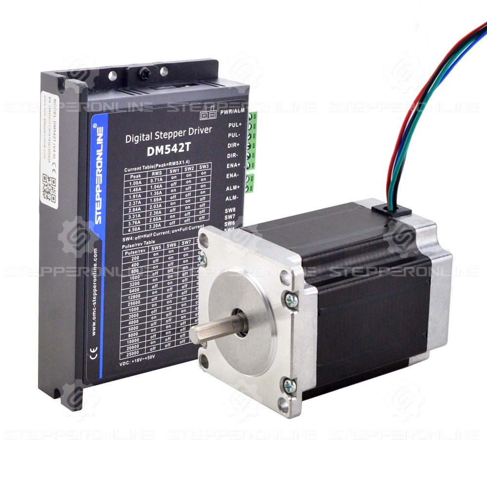 STEPPERONLINE 1 Axis Stepper CNC Kit 2~3Nm Nema 23 Stepper Motor & Driver