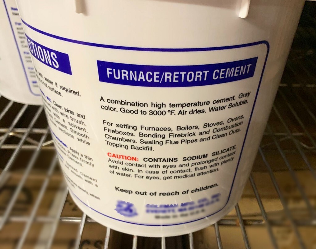 1 Gallon Furnace/Retort Cement for Repairing Chinese Stove/Gas Wok Range Chamber