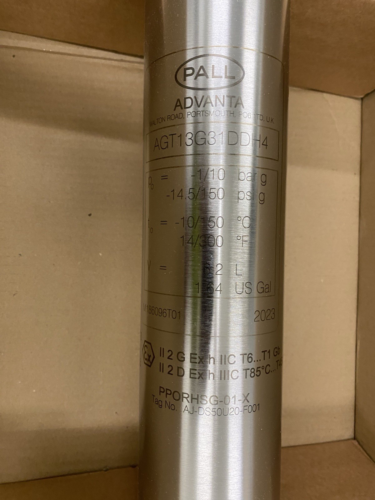 Pall Corporation Housing, Model AGT13G31DDH4