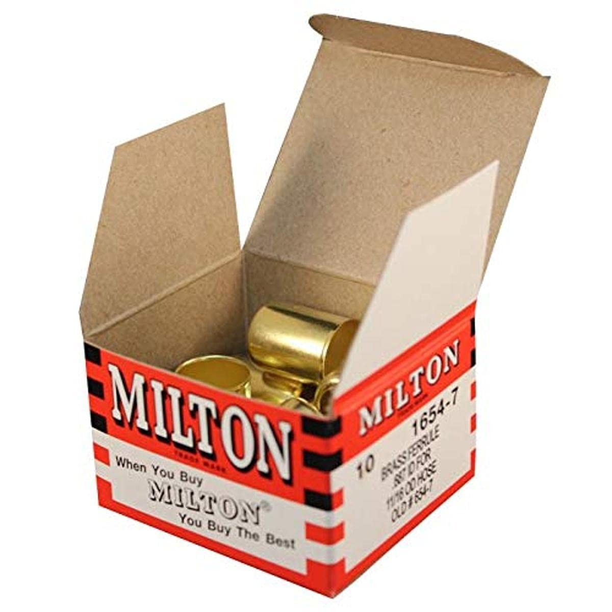 Milton 1654-7 11/16″ OD Brass Hose Ferrule – Box 1 Count (Pack of 10),