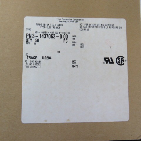 TE Connectivity 3-1437063-0 Qty of 15 per Lot Conn Ejector Header HDR 10 POS 2.
