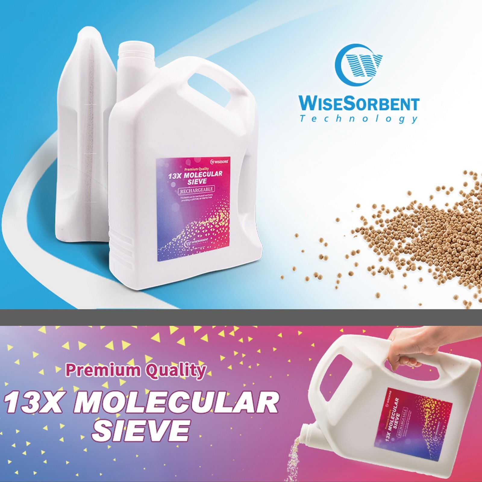 Premium Quality Desiccant Bulk Material (13X Molecular Sieve), 6.5 LBS