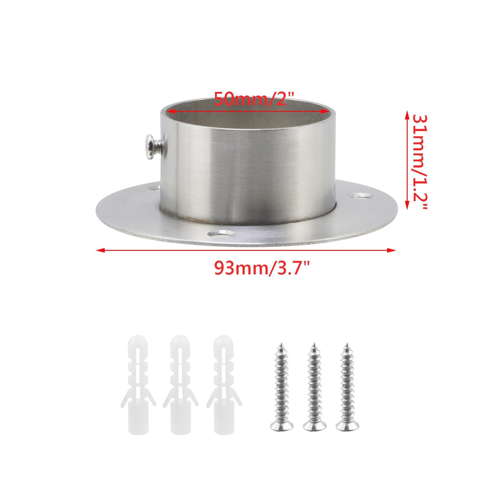 Wealrit 4 Pcs Round Post Bases Stainless Steel Flange Anchor Bases Heavy Duty…