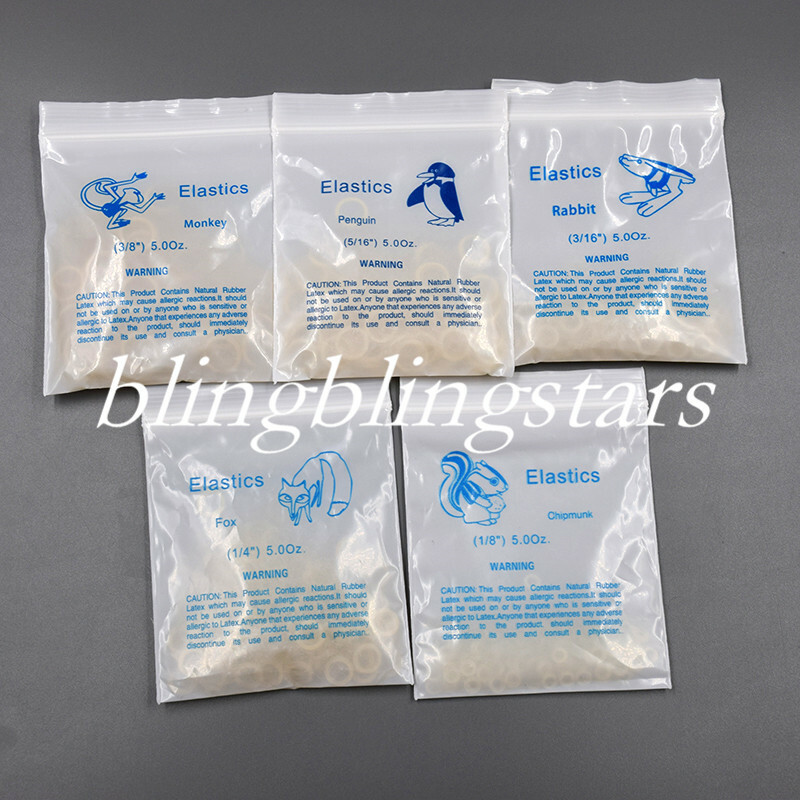 10 Bags Dental Orthodontic Rubber Elastics Bands Latex Brace 3.5/6.5/5.0 OZ