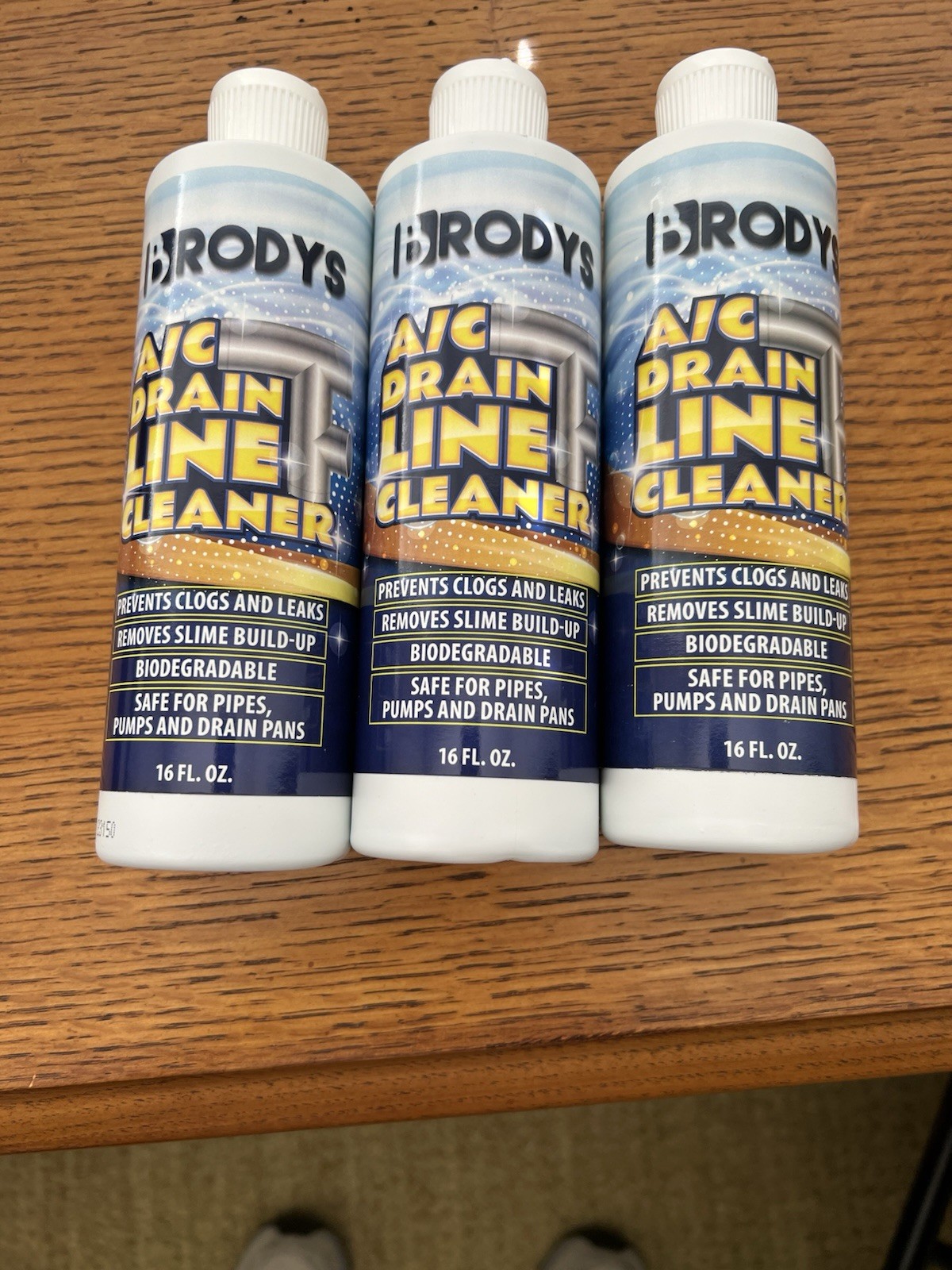 Brody’s AC Drain Line Cleaner Three 16 oz Bottles 6 Months Supply