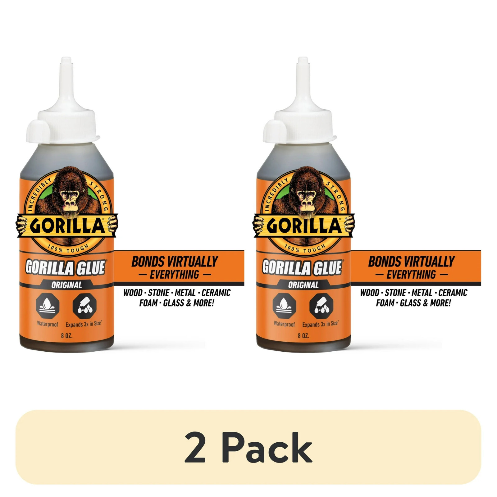 (2 pack) Original Gorilla Glue, 8 oz Bottle Assembled Product Weight 8 oz