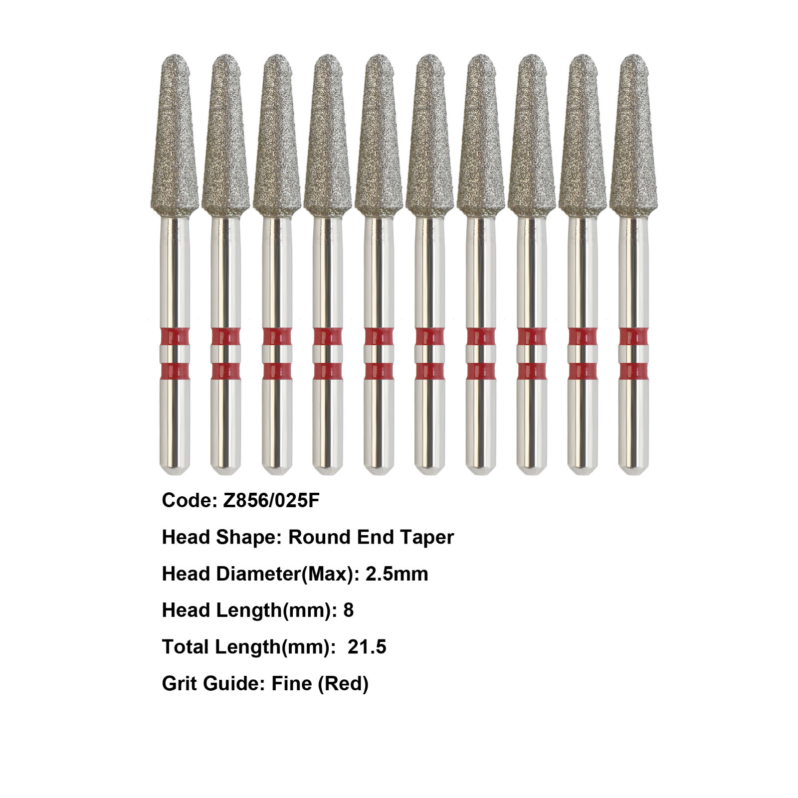 Zirconia Diamond Bur High Speed Bur FG Z368 Z856 Z850 Z881 Z379 Fine Medium Grit