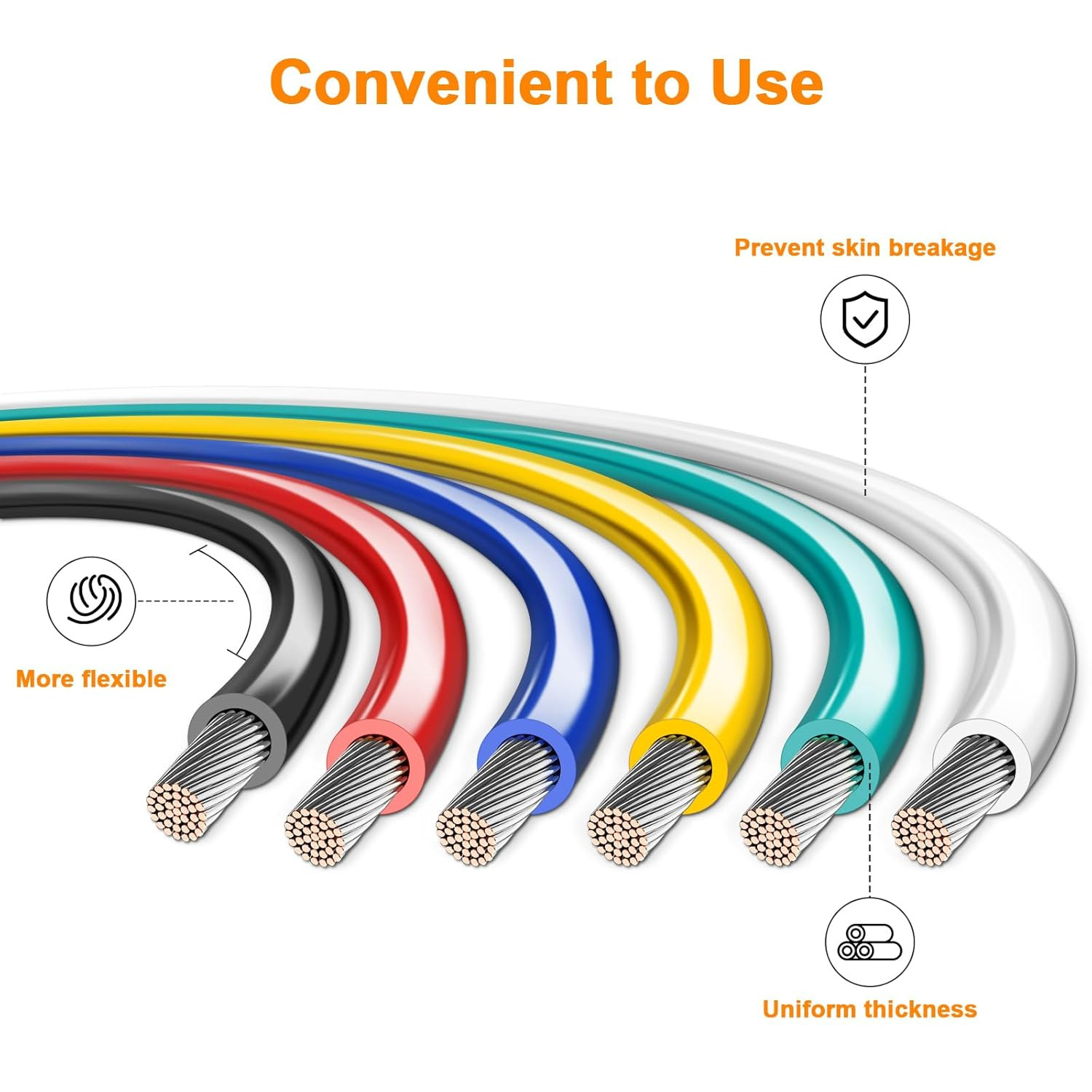 14 AWG Copper Clad Aluminum Hook-Up Wire 6 Colors 600FT 100FT Spools Low Voltage