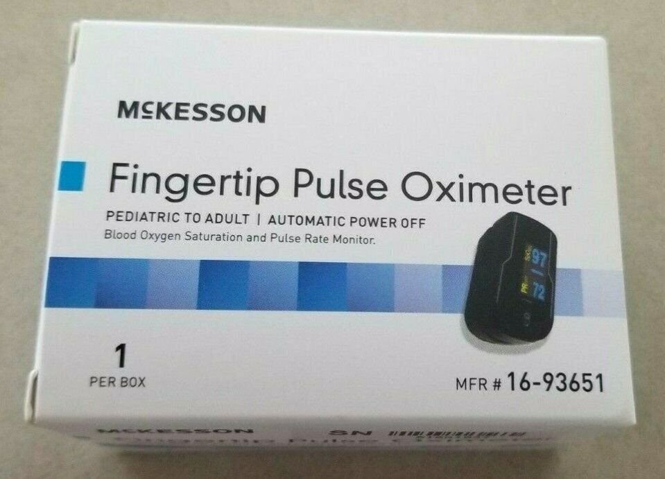FINGERTIP PULSE OXIMETER Pediatric to Adult Mckesson 16-93651 NEW Free Shipping!