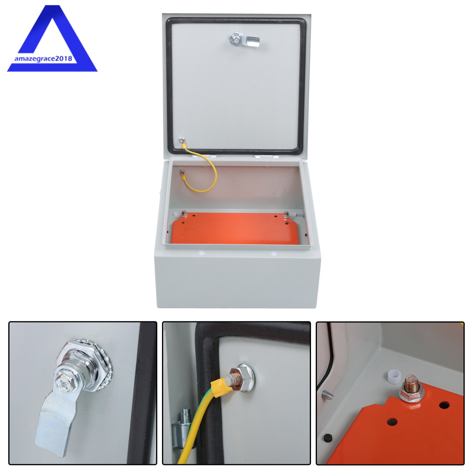 12×12×6” Carbon Steel Electrical Enclosure IP65 Wall Mount Junction Box w/ Lock