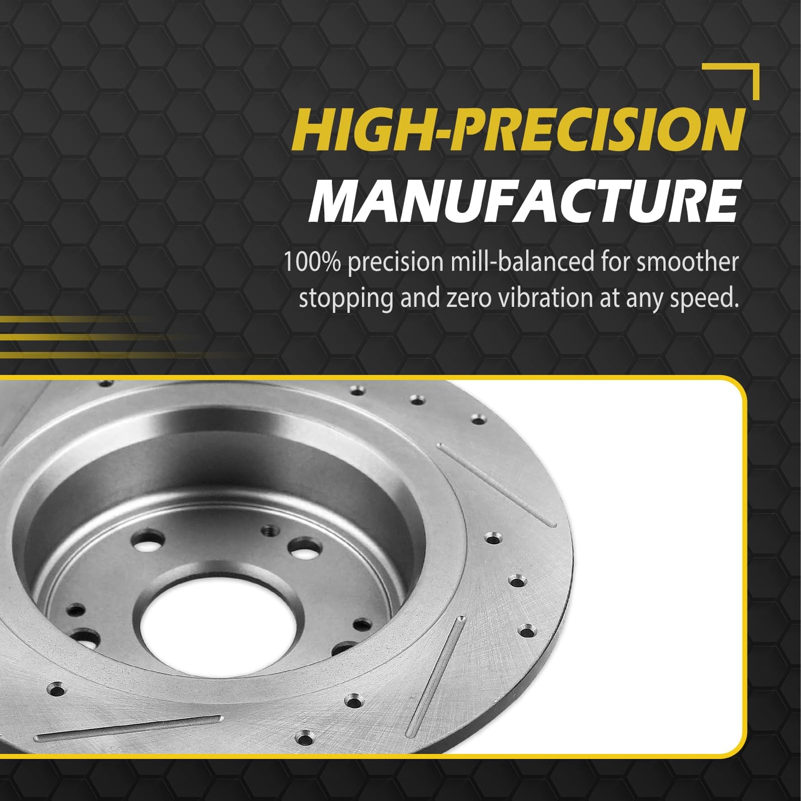 11.65″ Front 11.06″ Rear Drilled Slotted Rotors Ceramic Pads Lexus ES350 07-12