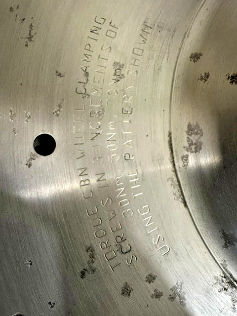 “UNIVERSAL SUPERABRASIVES” NO# – CBNS 1309 5175 GRINDING WHEEL