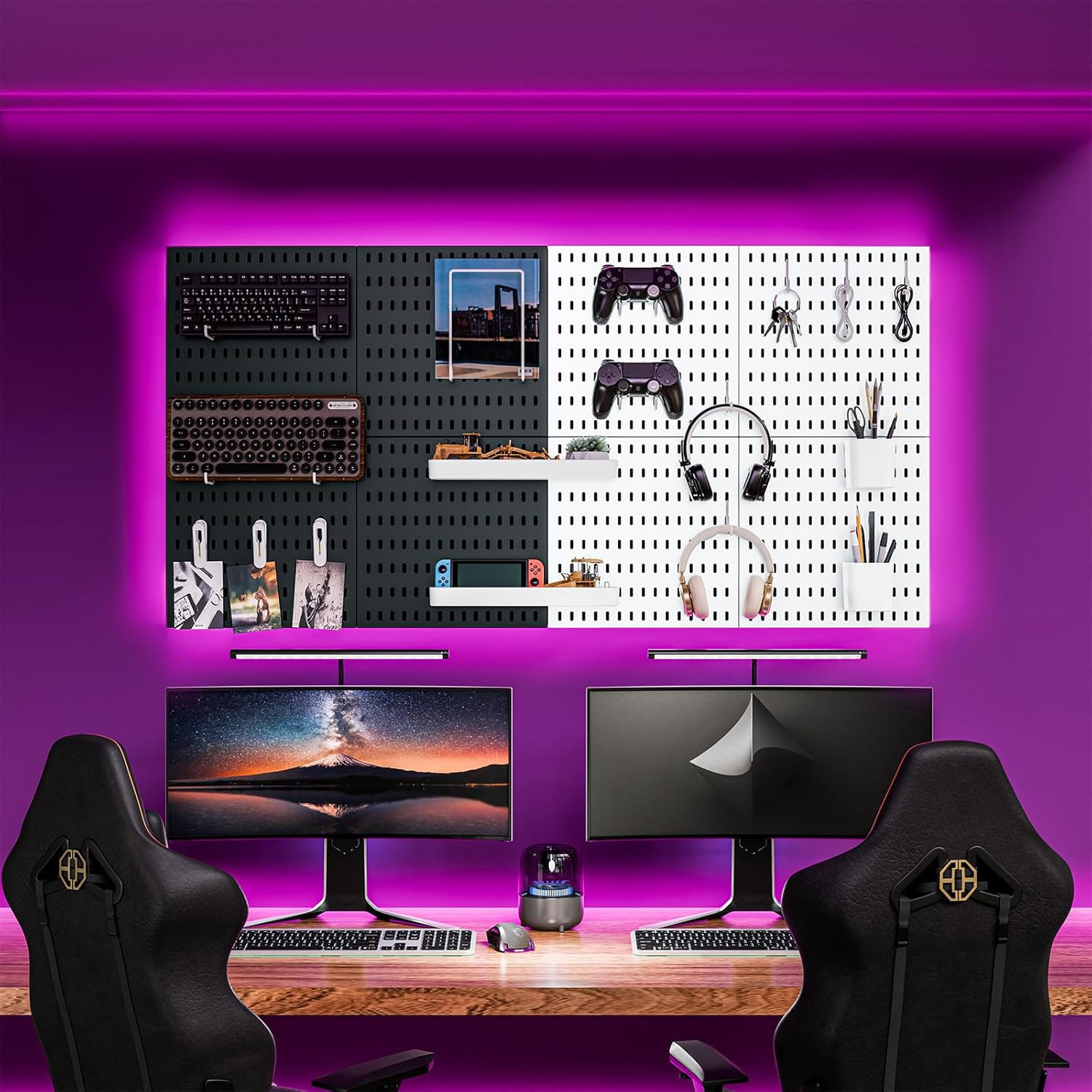 Wall-Mounted Pegboard Kit, 25.2″ X 25.2″ Organizer Panel – Large, Cost-Effective