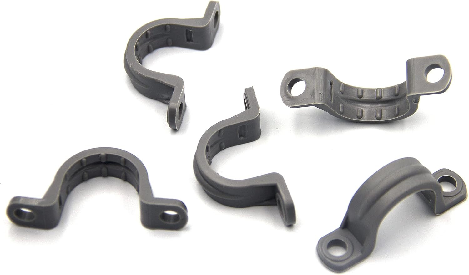 Ispinner 12Pcs 1 Inch Pvc Pipe Straps 2 Holes Plastic Conduit Strap For Pvc