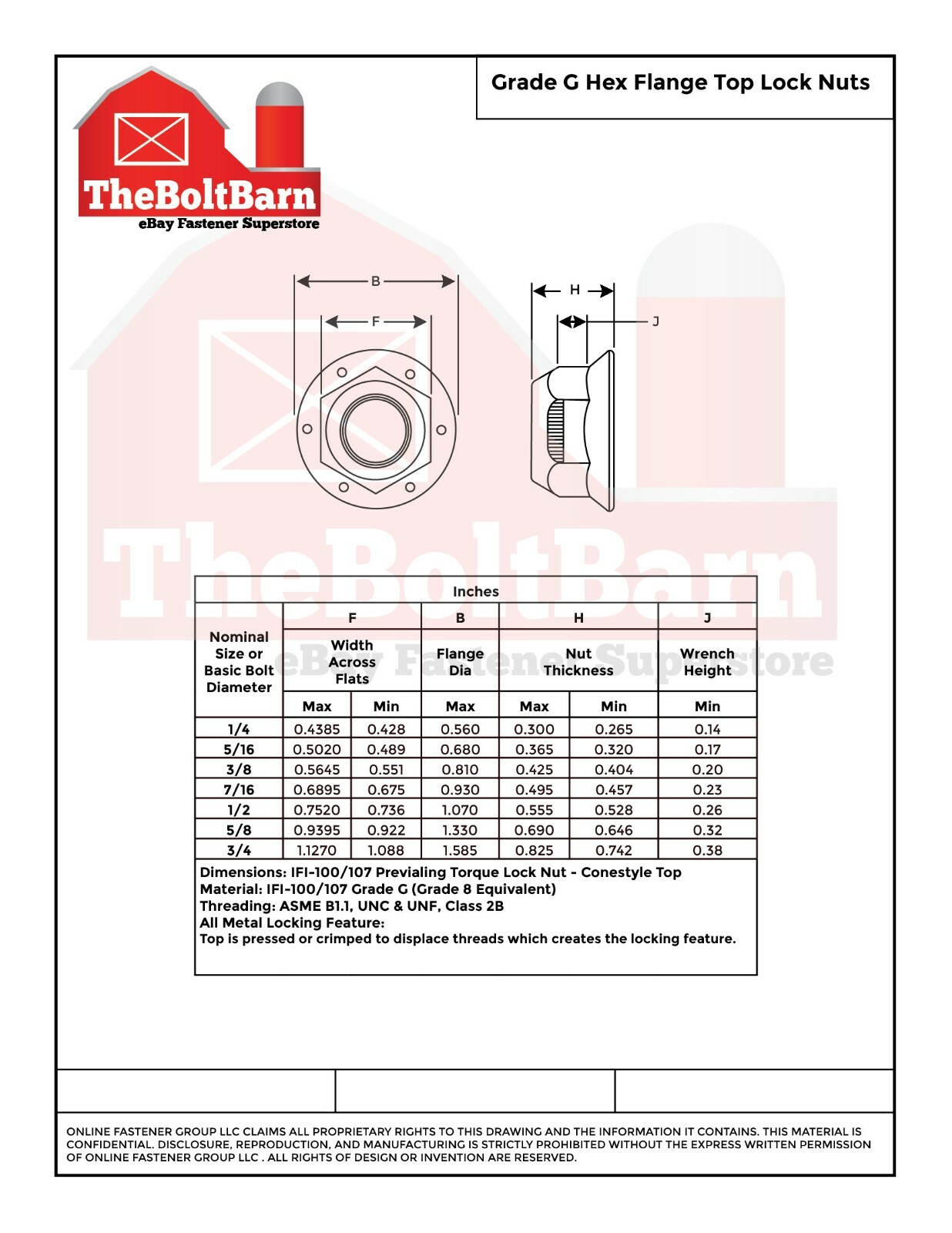 3/8″-16 Grade 8 (G) Hex Flange Top Lock Nuts Coarse Zinc Yellow (Pick Quantity)