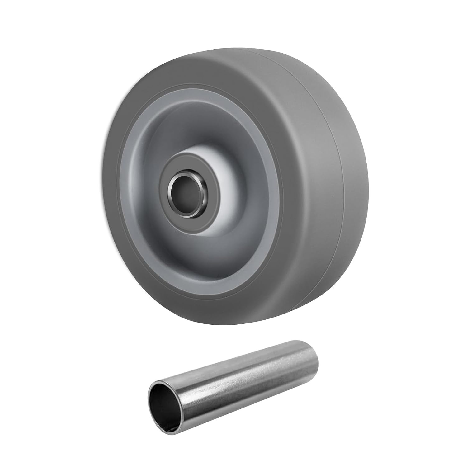 4 Inch Thermoplastic Rubber Caster Wheels (Set of 4) – Heavy Duty, Precision Bea